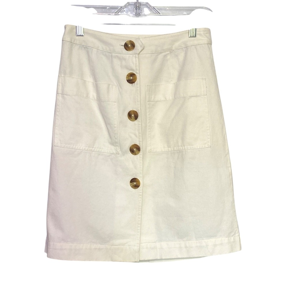 Tommy Hilfiger Y2K White Button Down Skirt with Pockets Women's Size 0